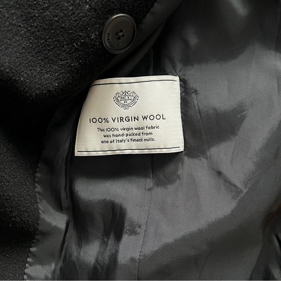 Babaton 100% Wool Robe coat in size small in black - Picture 7 of 11